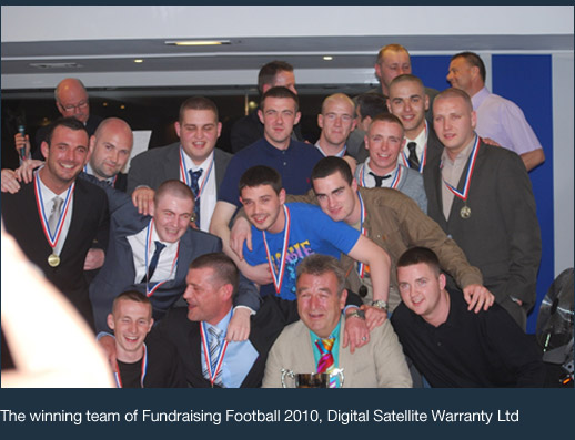The winning team of Fundraising Football 2010, Digital Satellite Warranty Ltd